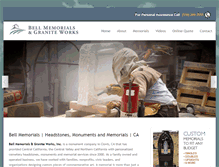 Tablet Screenshot of bellmemorials.net